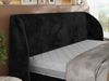Polsterbett mit Lattenrost, Doppelbett Bettkasten, Bettgestell mit Gasdruckfeder - CAELA CLASSIC - 180 x 200 cm - Schwarz Plüsch Bild 3