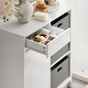 SoBuy BZR77-W Wäscheschrank, MDF, Lackiert, Weiß, 80 x 91 x 38 cm Bild 4