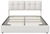 Gdood Polsterbett Stauraumbett Doppelbett, LED + Bettkasten (Hydraulisch anhebbarer Bettstauraum), Mit 7-farbiges Umgebungslicht, Stauraum, Samt, 160x200 cm Bild 4