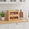 Relaxdays Brotkasten Bambus 2 Etagen Sichtfenster Bild 5
