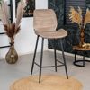 Bronx71 Barhocker Samt Toby taupe 71 cm - 4er Set Bild 5