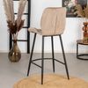 Bronx71 Barhocker Samt Toby taupe 71 cm - 4er Set Bild 4