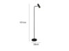 LED Stehlampe in Schwarz matt, Spot schwenkbar, Höhe 151cm Bild 4