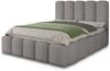 Polsterbett Aura - Bettkasten mit Gasdruckfedern - Doppelbett mit Lattenrost, Bett mit Polsterkopfteil, Bettgestell, Schlafzimmer, Bouclé-Stoff (160 x 200 cm, Grau (Coral 75)) Bild 2