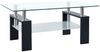 vidaXL Couchtisch Schwarz Transparent 95x55x40 cm Hartglas 330303 Bild 2