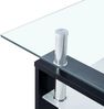 vidaXL Couchtisch Schwarz Transparent 95x55x40 cm Hartglas 330303 Bild 5