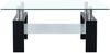 vidaXL Couchtisch Schwarz Transparent 95x55x40 cm Hartglas 330303 Bild 3