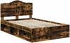 vidaXL Bettrahmen Geräucherte Eiche 120 x 190 cm Massives Kiefernholz 3413339 Bild 4