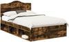vidaXL Bettrahmen Geräucherte Eiche 120 x 190 cm Massives Kiefernholz 3413339 Bild 2