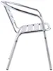 Vente-unique - MONTMARTRE Garden dining set Metall Silberfarben - B 51 cm x H 72 cm x L 54 cm Bild 3