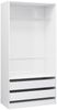 vidaXL Kleiderschrank Hochglanz-Weiß 100×50×200 cm Spanplatte [800609] Bild 2