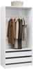vidaXL Kleiderschrank Hochglanz-Weiß 100×50×200 cm Spanplatte [800609] Bild 4