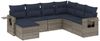vidaXL 7-teiliges Gartensofa-Set mit Kissen, grau, Polyrattan 3220500 Bild 2
