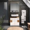 Badspiegelschrank Eden Weiß 70 x 77.5 cm mit 3 Türen Vicco Bild 5