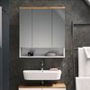 Badspiegelschrank Eden Weiß 70 x 77.5 cm mit 3 Türen Vicco Bild 3