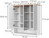Badspiegelschrank Eden Weiß 70 x 77.5 cm mit 3 Türen Vicco Bild 2