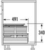 Hailo Abfallsammler 3620901 Separato-K 900 Einsatz 2x 18 + 2x 8 Liter Hellgrau Bild 3