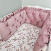 Baby Fancyroom Bettnestchen Samt Bettumrandung Nestchen Volant Kantenschutz Babybett Gitterbett, (weicher Samtstoff, hochwertig, Bettwäsche oder Bettumrandung), Mit Liebe handgefertigt, Premium Samt, Babynestchen, Babynest Bild 2
