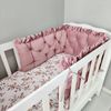 Baby Fancyroom Bettnestchen Samt Bettumrandung Nestchen Volant Kantenschutz Babybett Gitterbett, (weicher Samtstoff, hochwertig, Bettwäsche oder Bettumrandung), Mit Liebe handgefertigt, Premium Samt, Babynestchen, Babynest Bild 3