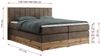 Boxspringbett BELLISSIMO KING, Doppelbett mit Multipocket-Matratze, Polsterbett mit Kopfstütze - 180 x 200 cm - Braun Velvet - H4 Bild 5