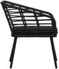 vidaXL Gartenstühle 2 Stk. mit Auflagen Poly Rattan Schwarz 48578 Bild 4