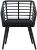 vidaXL Gartenstühle 2 Stk. mit Auflagen Poly Rattan Schwarz 48578 Bild 3