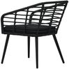 vidaXL Gartenstühle 2 Stk. mit Auflagen Poly Rattan Schwarz 48578 Bild 5