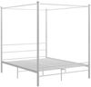 vidaXL Himmelbett Weiß Metall 160x200 cm 325064 Bild 2