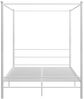vidaXL Himmelbett Weiß Metall 160x200 cm 325064 Bild 4
