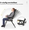 HOMECALL Gartenstuhl Hochlehner Campingstuhl Klappstühle Gepolstert Faltstuhl Balkonstuhl (Anglerstuhl, 1 St), mit 5-Fach Verstellbare lehne, für Camp Garten Balkon, Belastbar 150 KG Bild 3