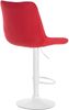 Barhocker RIO - Rot, Stoff, Weiß Barhocker mit Lehne Barstuhl Tresenhocker Tresenstuhl Kneipenhocker Kneipenstuhl Bild 5