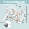 Kinder-Etagenbett, Mit Rutsche und Treppe im skandinavischen Stil Massivholzkonstruktion stabil & sicher mit Geländer & Stauraum platzsparend ideal für Geschwister EN 747-1:2024 zertifiziert, Holz, Weiß Bild 2