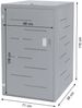 XL 1er-/2er-Mülltonnenverkleidung HWC-E83, Mülltonnenbox, erweiterbar 116x71x98cm ~ Edelstahl 35kg Bild 3