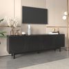 Moderner schwarzer TV-Schrank – 175 × 38 ×56 cm,Schwarz,modernes Design, viel Stauraum Bild 3