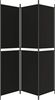 vidaXL 3-tlg. Paravent Schwarz 150x200 cm Stoff 350229 Bild 4