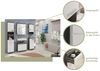 INOSIGN Badmöbel-Set Siena, 2 teilig, inklusive LED Beleuchtung, bestehend aus:, (Set, 2-St), Waschbeckenunterschrank, Spiegelschrank, LED Badaufsatzleuchte Bild 3