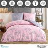 Buymax Bettwäsche Idil, Renforce: 100% Baumwolle, 4 teilig, 155x220 cm mit Reißverschluss, Muster Zweige, Rosa Pink Grau Bild 2