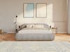 Selsey 'Shels Low' Polsterbett 140x200 mit Bettkasten, Breitcord, Graubeige Bild 2