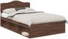 vidaXL Bettrahmen Braun Eichen-Optik 120 x 190 cm Massives Kiefernholz 3412931 Bild 2