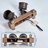 hofstein Deckenleuchte »Villanuova« Deckenlampe aus Metall/Holz in Schwarz/Braun, ohne Leuchtmittel, Retro-Leuchte mit Holzbalken, verstellbare Strahler, 2xGU10 Bild 2