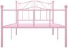 vidaXL Bettgestell Rosa Metall 90×200 cm 284537 Bild 3