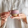 Bloomingville Espressotasse Bloomingville Espresso Tasse PAULA Rosa Blau mit Henkel Bild 2