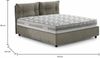 Dmora Doppelbett Calcite, Bettkasten mit Stoffbezug, 100 % Made in Italy, Öffnung vorne, inklusive Matratze 160 x 200 cm, Taupe Bild 3
