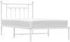 vidaXL Bettgestell mit Kopfteil Metall Weiß 100x190 cm 353580 Bild 5