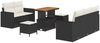 vidaXL Gartensofa-set mit Kissen 8 pcs Schwarz Poly-Rattan 3361560 Bild 2