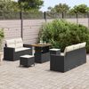 vidaXL Gartensofa-set mit Kissen 8 pcs Schwarz Poly-Rattan 3361560 Bild 3
