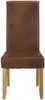 Vente-unique - SANTOS Stuhl StoffStoff BraunBeige - B 63 cm x H 107 cm x L 47 cm Bild 2