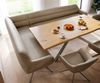 Esszimmerbank Taya-Flex 285x190 cm Mikrofaser Beige Vintage Kreuzgestell kantig Effektfinish Titan Taschenfederkern Rechts Bild 4