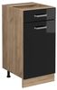 Küchenunterschrank R-Line Schwarz Hochglanz 40 cm ohne Arbeitsplatte Vicco Bild 4