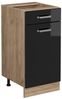 Küchenunterschrank R-Line Schwarz Hochglanz 40 cm ohne Arbeitsplatte Vicco Bild 5